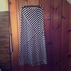 Striped maxi skirt